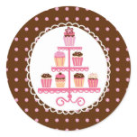 Cupcakes On A Stand Seal Sticker