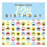 Cupcakes Personalised Birthday Invitation