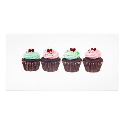 Cupcakes Custom Photo Card by joxxxxjo