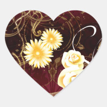 Cupid and Yellow Flowers Sticker