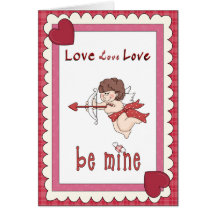 Cupid Arrow Love Hearts Valentine's Day Card