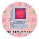 cupid broke my pc computer stickers