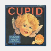 Cupid citrus label magnets