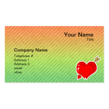 Cupid Heart & Arrow Design Business Cards