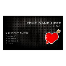 Cupid Heart & Arrow; Rugged Business Card