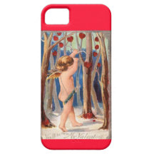 Cupid Hunting in a Forest of Hearts Valentines. iPhone 5 Cover