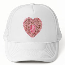 CUPID LACE HEART , Pink Red