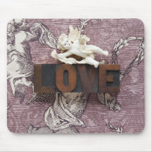 cupid love word mousepad
