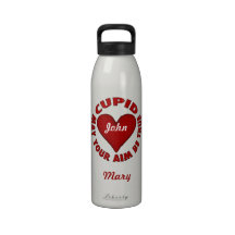 Cupid May Your Aim Be True Reusable Water Bottles