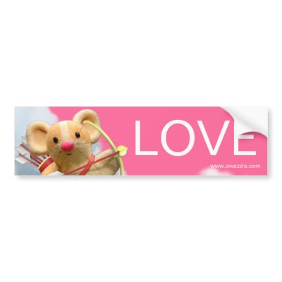 Cupid Mouse Bumper Sticker by Swazzle