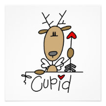 Cupid Reindeer Christmas Tshirts and Gifts Invite