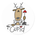 Cupid Reindeer Tshirts and Gifts Stickers