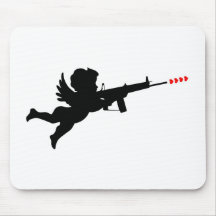 cupid shooting mouse pad