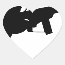 cupid shooting sticker