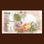 Cupid Statue and Flowers Victorian Trade Card business cards