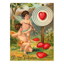 Cupid Target Practice Postcards