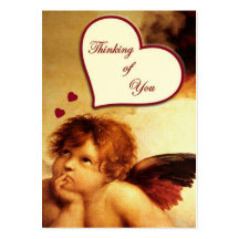 Cupid Thinking of You Gift Tag Business Card Template