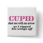 Cupid - Wings Off Pinback Buttons