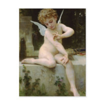 Cupid With a Butterfly by William Bouguereau Post Cards