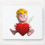 Cupid with heart mouse mats