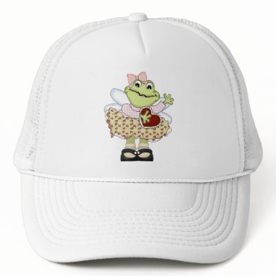 Cupid with Red Heart Waving Mesh Hats by Classieladiee