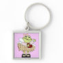 Cupid with Red Heart Waving Keychain