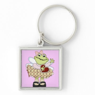 Cupid with Red Heart Waving Keychain by Classieladiee