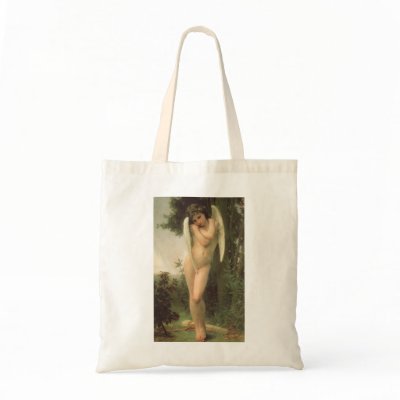 Cupidon or Cupid by William Adolphe Bouguereau Canvas Bag by MasterpieceCafe