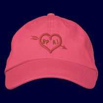 Cupid's Arrow Valentine embroidered hats