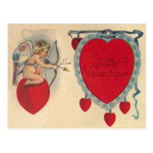Cupids Valentine Message Vintage Postcard