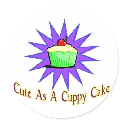 Cuppy Cake Round Stickers by goldnsun