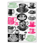 Cups and Saucers Greeting Cards