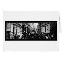 Curb Broad Street NY Photo 1902 Greeting Cards