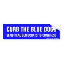Curb The Blue Dogs Bumper Sticker