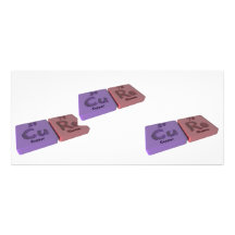 .Cure as Cu Copper and Re Rhenium Rack Card