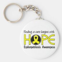 Cure Begins With Hope 5 Endometriosis Key Chain