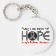 Cure Begins With Hope 5 Juvenile Diabetes Key Chains