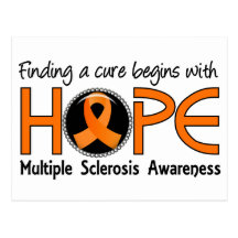 Cure Begins With Hope 5 Multiple Sclerosis Postcards