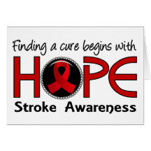 Cure Begins With Hope 5 Stroke Greeting Cards