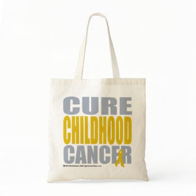 Cure Childhood Cancer Tote Bags by fightcancertees