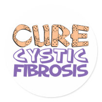 Cure Cystic Fibrosis Round Stickers