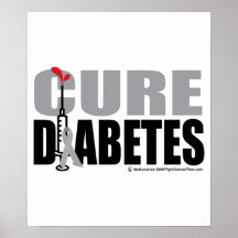 Cure Diabetes Syringe Poster