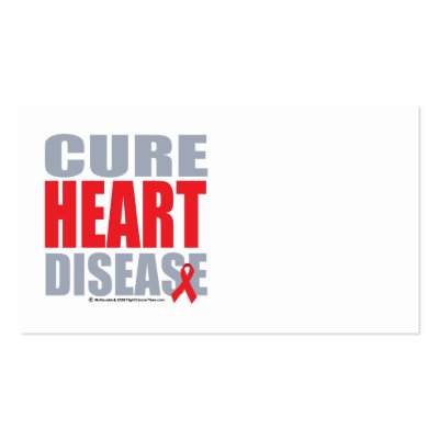Cure Heart Disease Business Card by fightcancertees