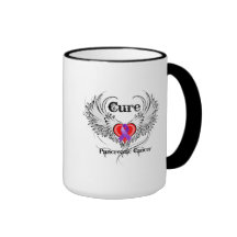 Cure Pancreatic Cancer Heart Tattoo Wings Coffee Mug