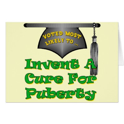 Cure Puberty Cards by graduation_gifts
