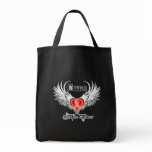 Cure Uterine Cancer Heart Tattoo Wings Bag