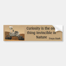 Curiosity Mars Rover Invincible NASA Bumper Sticke Bumper Stickers