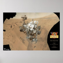 Curiosity's self-portrait on Mars Posters