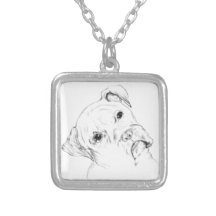 Curious Boxer Pup Custom Necklace