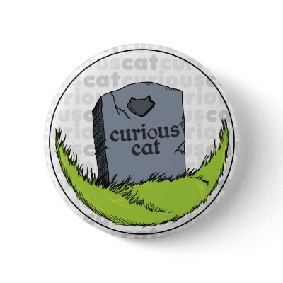 Curious Cat Gravestone Pins by gregowich